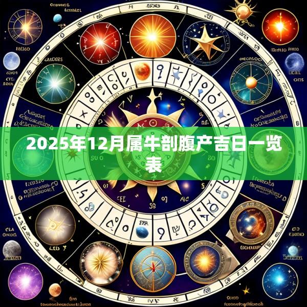 2025年12月属牛剖腹产吉日一览表