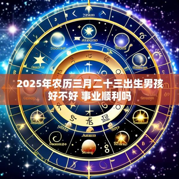 2025年农历三月二十三出生男孩好不好 事业顺利吗