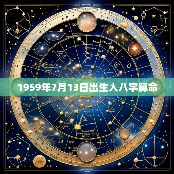 1959年7月13日出生人八字算命