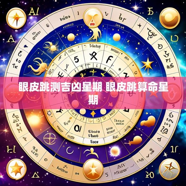 眼皮跳测吉凶星期 眼皮跳算命星期