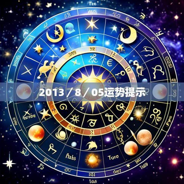 2013／8／05运势提示