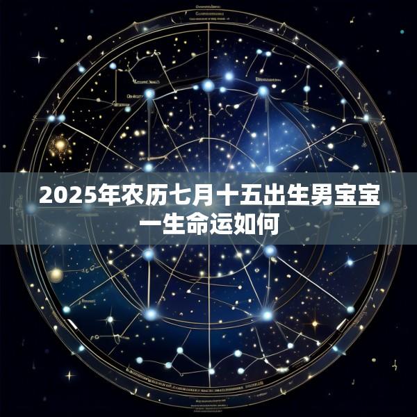 2025年农历七月十五出生男宝宝一生命运如何