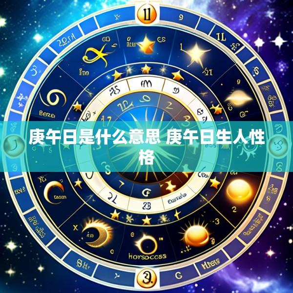 庚午日是什么意思 庚午日生人性格