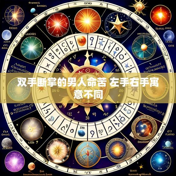 双手断掌的男人命苦 左手右手寓意不同