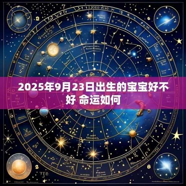 2025年9月23日出生的宝宝好不好 命运如何