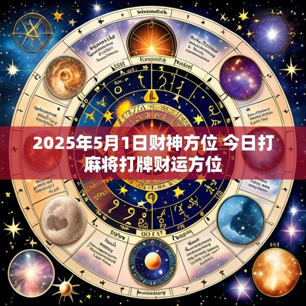 2025年5月1日财神方位 今日打麻将打牌财运方位