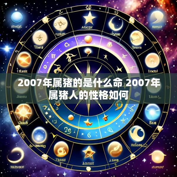 2007年属猪的是什么命 2007年属猪人的性格如何