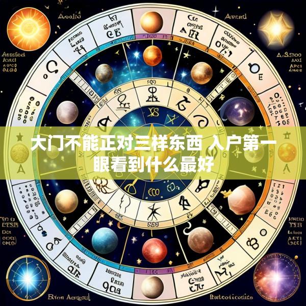 大门不能正对三样东西 入户第一眼看到什么最好