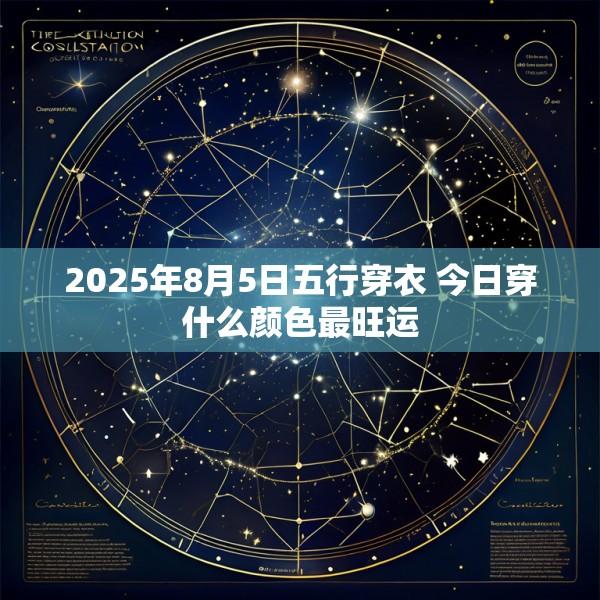2025年8月5日五行穿衣 今日穿什么颜色最旺运