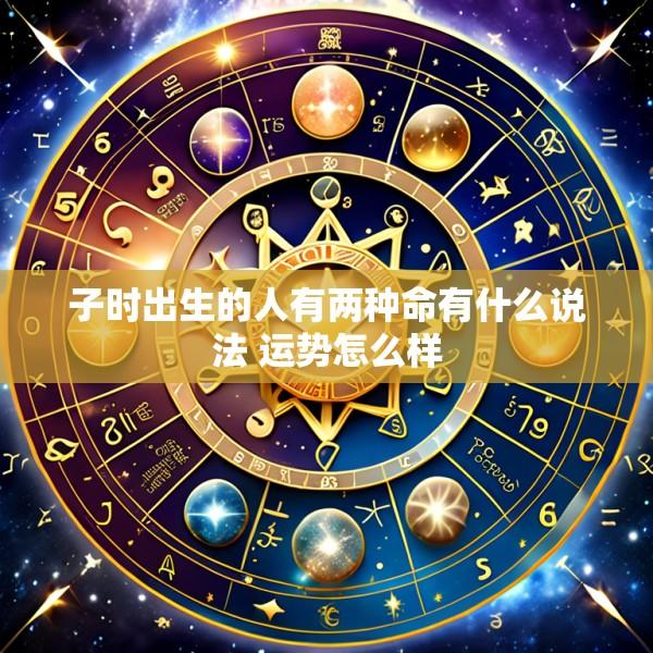 子时出生的人有两种命有什么说法 运势怎么样