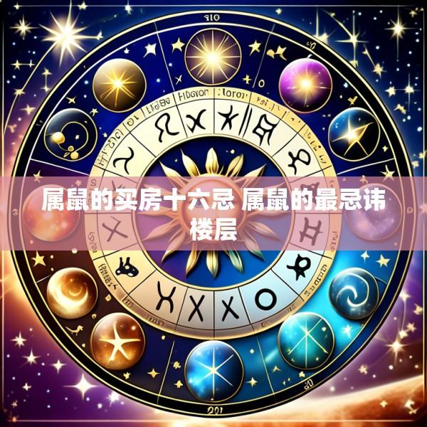 属鼠的买房十六忌 属鼠的最忌讳楼层