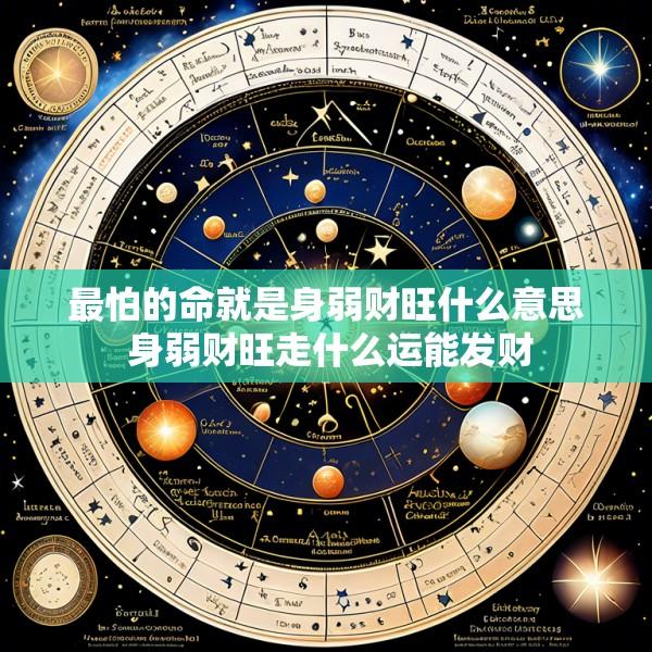 最怕的命就是身弱财旺什么意思 身弱财旺走什么运能发财