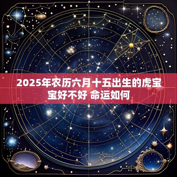 2025年农历六月十五出生的虎宝宝好不好 命运如何