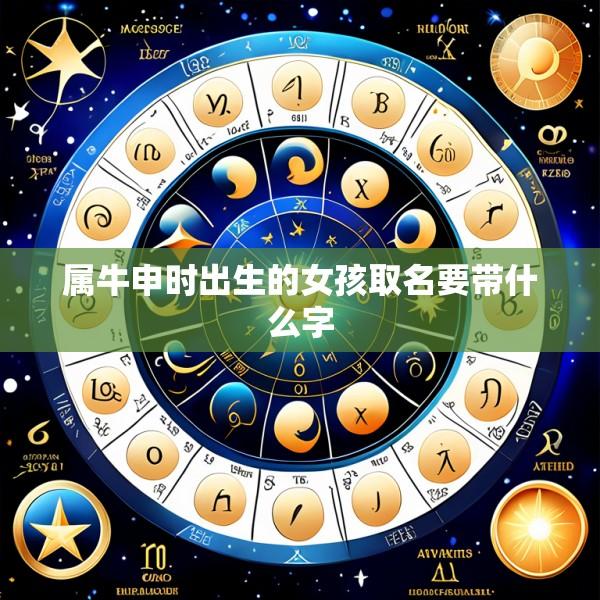 属牛申时出生的女孩取名要带什么字