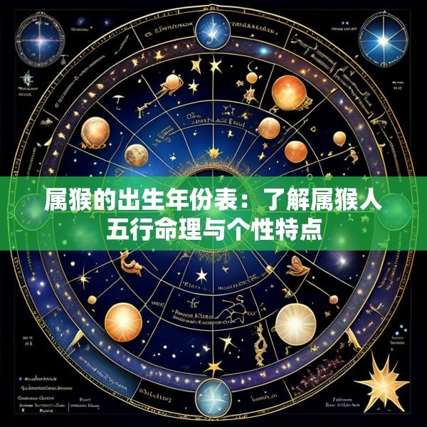 属猴的出生年份表：了解属猴人五行命理与个性特点