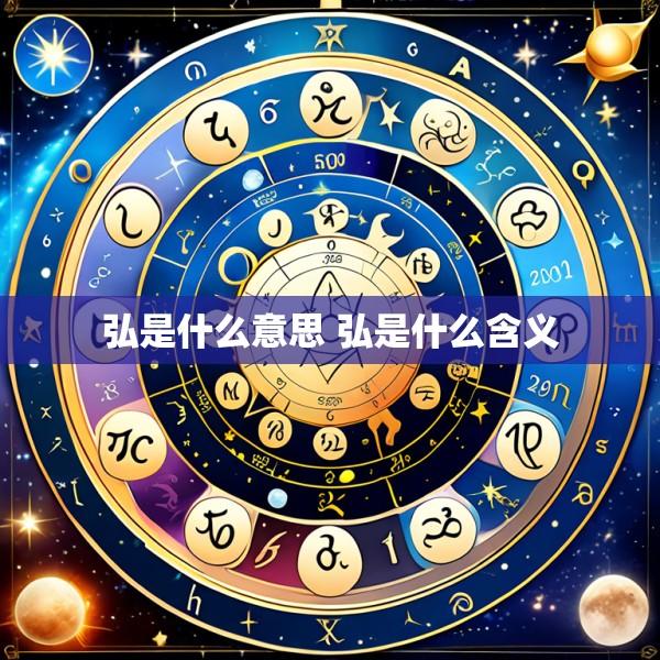 弘是什么意思 弘是什么含义
