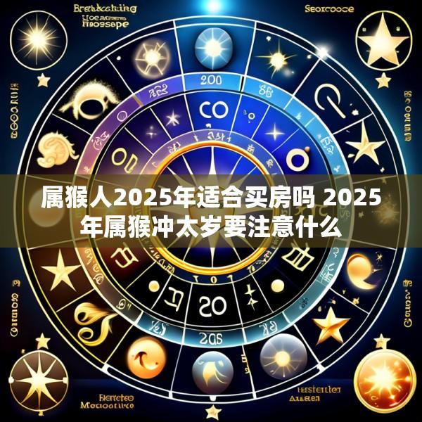 属猴人2025年适合买房吗 2025年属猴冲太岁要注意什么