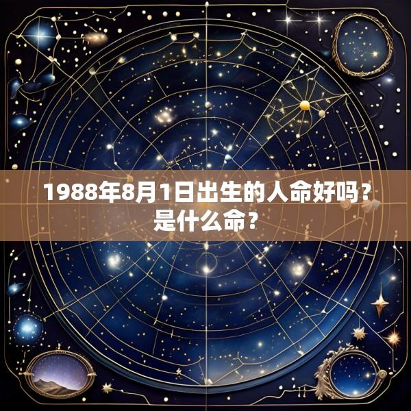 1988年8月1日出生的人命好吗？是什么命？