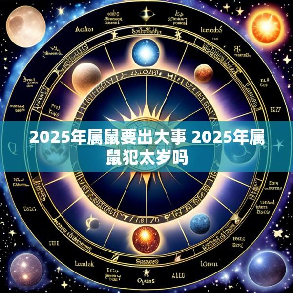 2025年属鼠要出大事 2025年属鼠犯太岁吗