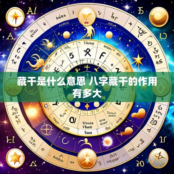 藏干是什么意思 八字藏干的作用有多大