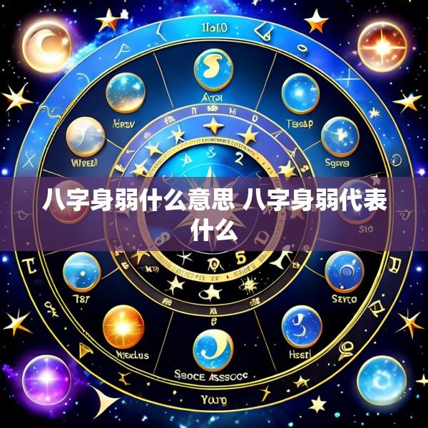 八字身弱什么意思 八字身弱代表什么