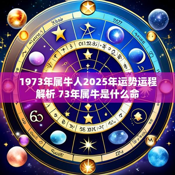 1973年属牛人2025年运势运程解析 73年属牛是什么命