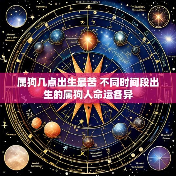 属狗几点出生最苦 不同时间段出生的属狗人命运各异