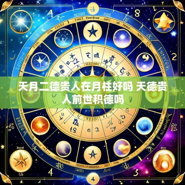天月二德贵人在月柱好吗 天德贵人前世积德吗