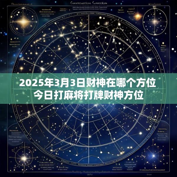 2025年3月3日财神在哪个方位 今日打麻将打牌财神方位