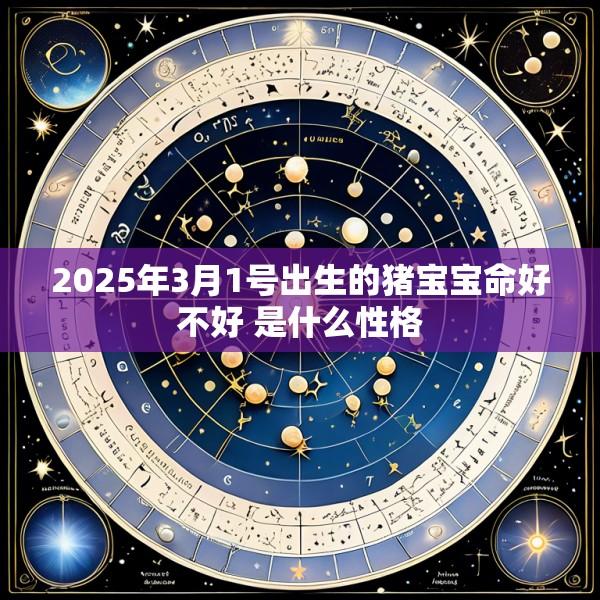 2025年3月1号出生的猪宝宝命好不好 是什么性格