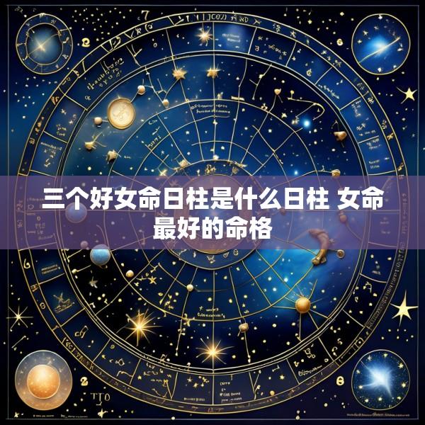 三个好女命日柱是什么日柱 女命最好的命格
