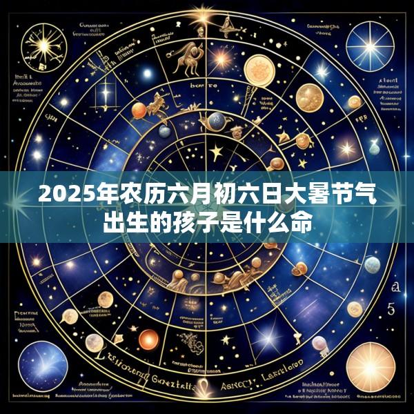 2025年农历六月初六日大暑节气出生的孩子是什么命