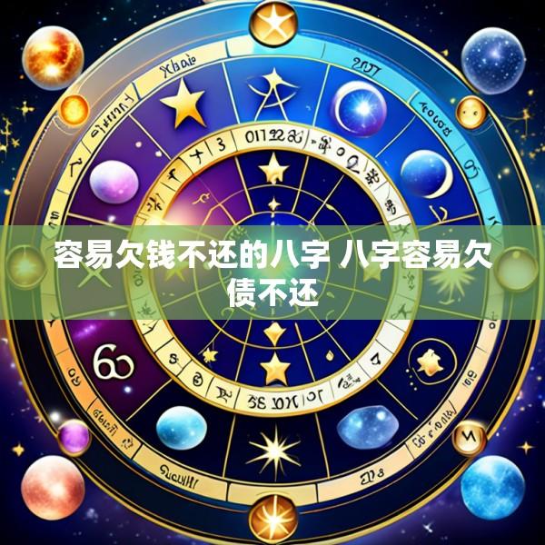 容易欠钱不还的八字 八字容易欠债不还