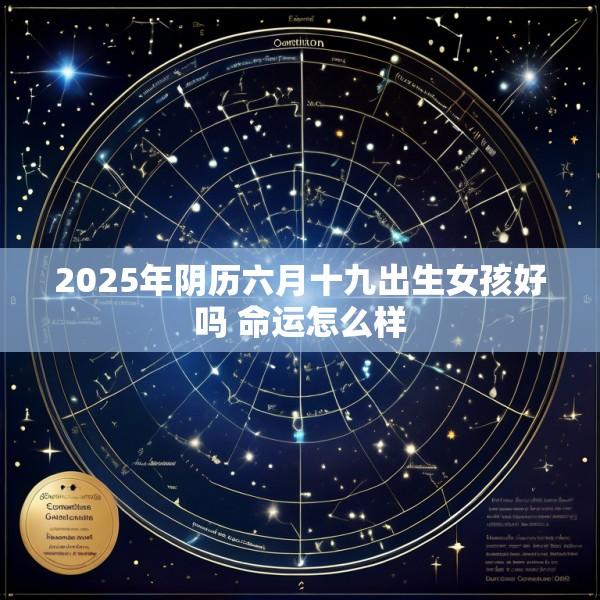2025年阴历六月十九出生女孩好吗 命运怎么样