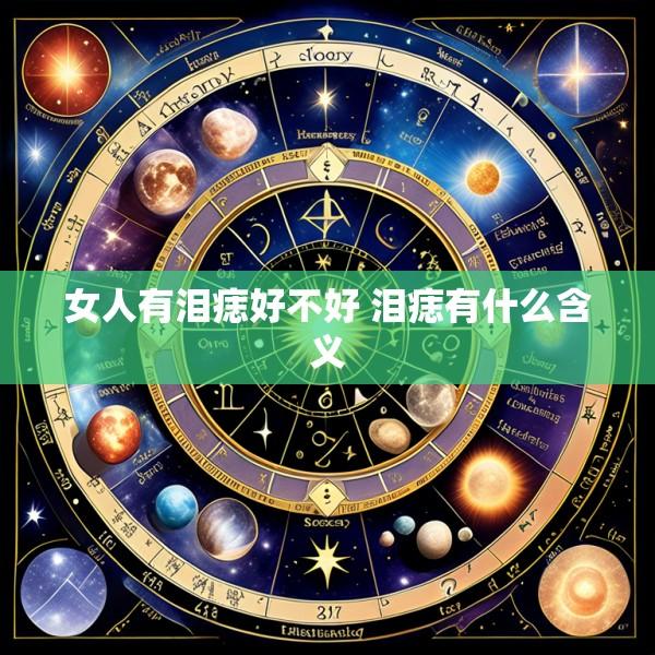 女人有泪痣好不好 泪痣有什么含义