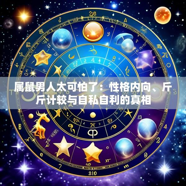 属鼠男人太可怕了：性格内向、斤斤计较与自私自利的真相
