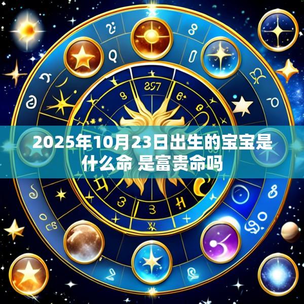 2025年10月23日出生的宝宝是什么命 是富贵命吗