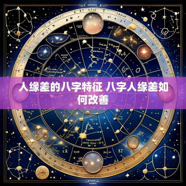 人缘差的八字特征 八字人缘差如何改善