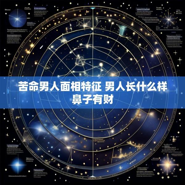苦命男人面相特征 男人长什么样鼻子有财
