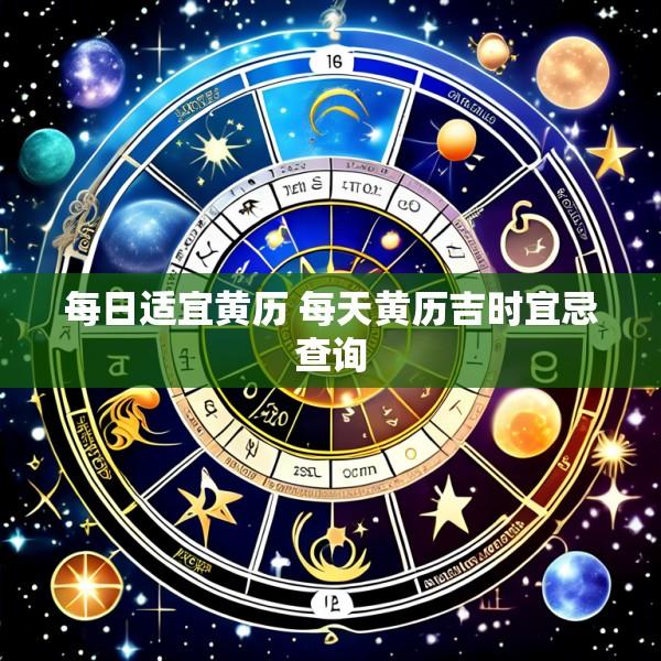 每日适宜黄历 每天黄历吉时宜忌查询
