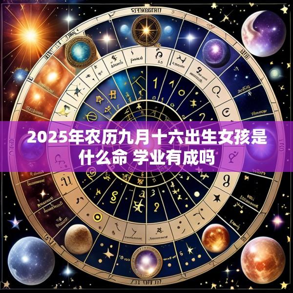 2025年农历九月十六出生女孩是什么命 学业有成吗