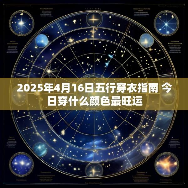 2025年4月16日五行穿衣指南 今日穿什么颜色最旺运