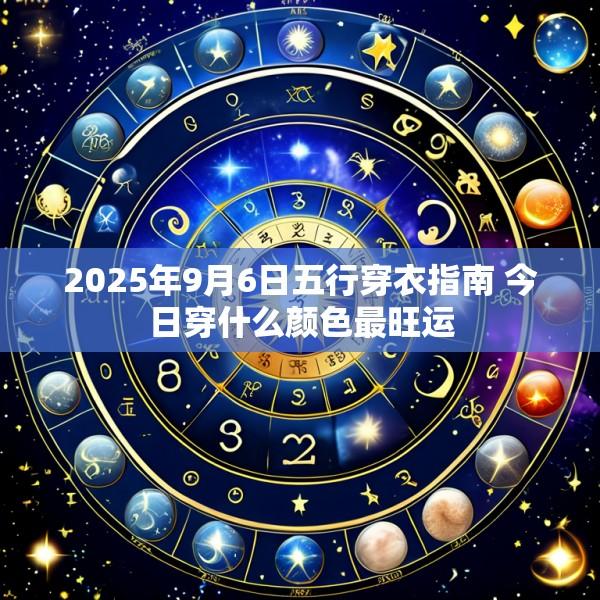 2025年9月6日五行穿衣指南 今日穿什么颜色最旺运