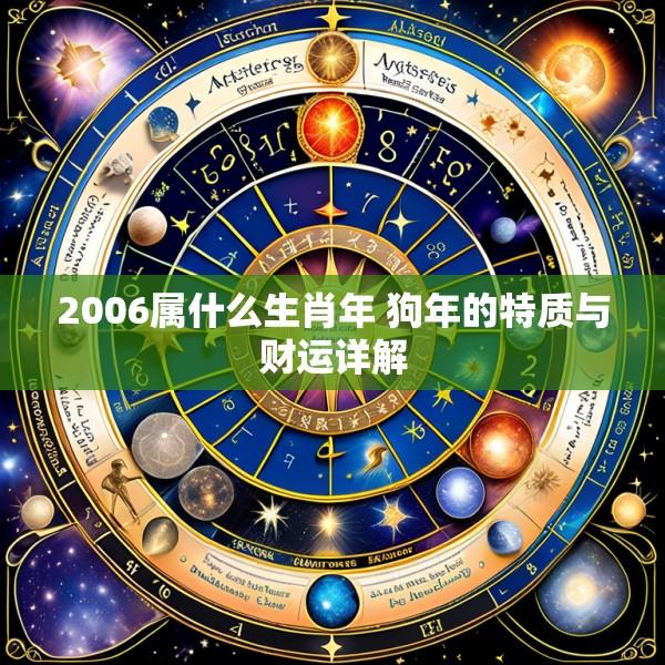 2006属什么生肖年 狗年的特质与财运详解