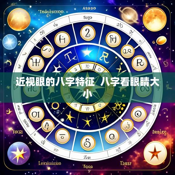 近视眼的八字特征  八字看眼睛大小