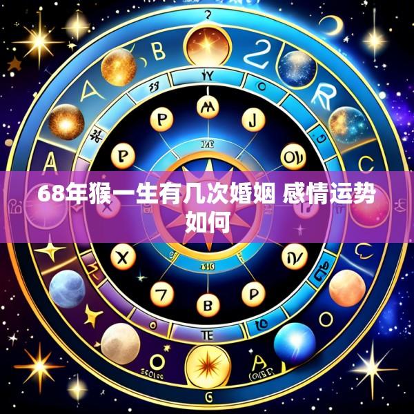 68年猴一生有几次婚姻 感情运势如何