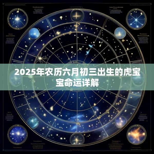2025年农历六月初三出生的虎宝宝命运详解