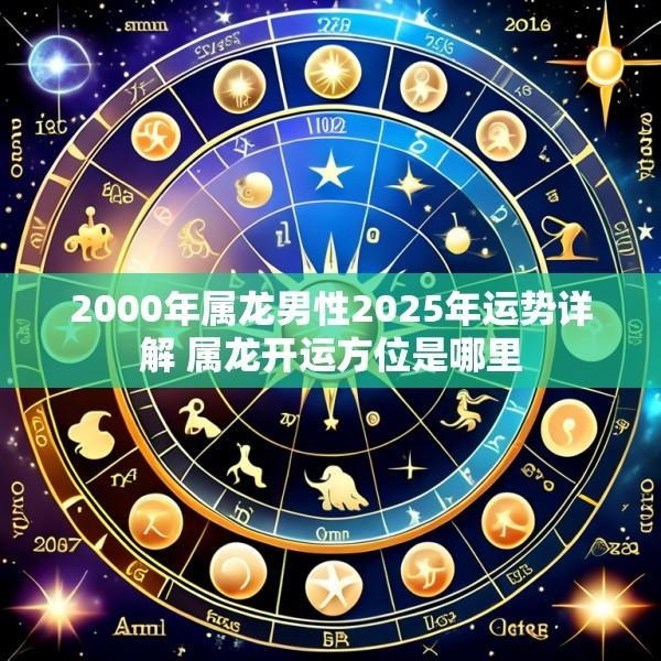 2000年属龙男性2025年运势详解 属龙开运方位是哪里