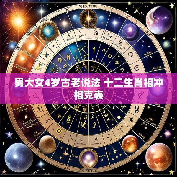 男大女4岁古老说法 十二生肖相冲相克表
