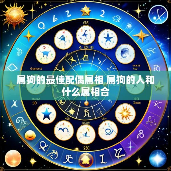 属狗的最佳配偶属相 属狗的人和什么属相合